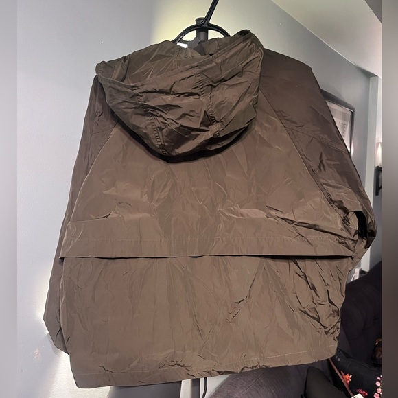 Uniqlo Oversized Parka Jacket with Mesh Vent - Olive Green - S - Picture 3 of 6